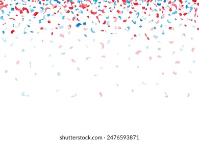 Confetti decoration elements for american independence day. Holiday decoration. Isolated vector design elements.