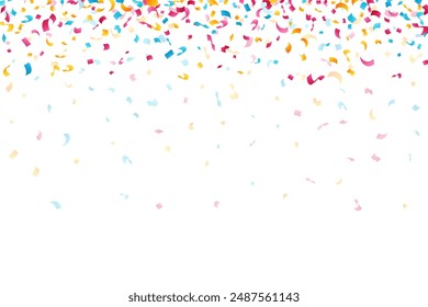 Elementos de decoración de confeti para cumpleaños, carnaval, aniversario, fiesta y fiesta de celebración. Elementos de diseño de Vector aislados.