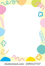 Confetti decorative border background illustration