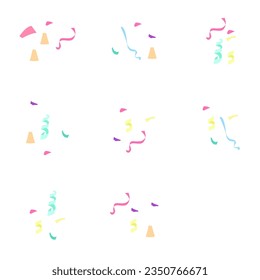 Confetti Design. Easy To Edit. EPS 10