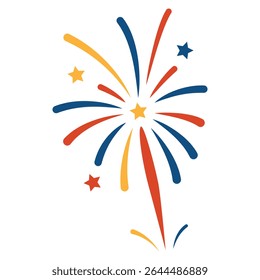 Confetti Design Fragments With United States Accent, Independence Day