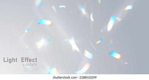 Diseño de confetti con efecto flor arco iris ilustración vectorial