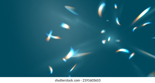 Confetti design with rainbow flare effect vector illustration