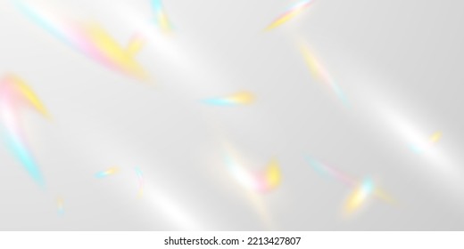 diseño de confeti con efecto de luz arco iris ilustración vectorial