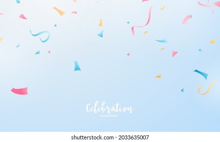 confetti design template holiday promotion, background Celebration Vector illustration.