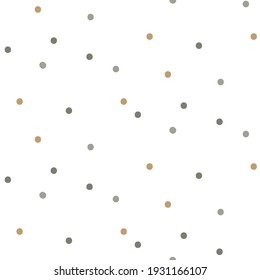Confetti dot shapes seamless pattern. Background for paper wrap, textile, package and print vector design.