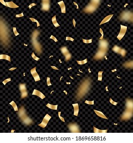 Confetti explode. Holiday party festival background with serpentine award congrats birthday decent vector template