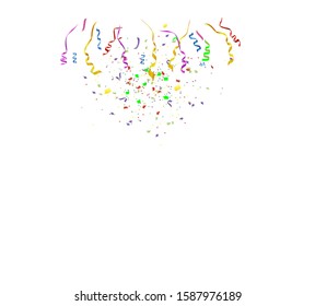 Confetti explosion isolated on background. Festive vector illustration