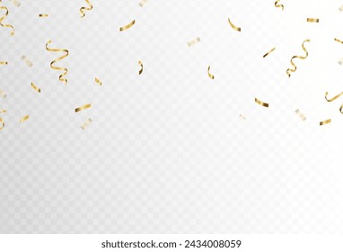 Confetti explosion on a transparent background