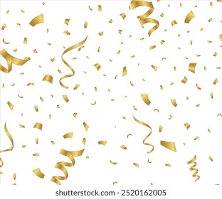 Confetti explosion on transparent background. Pieces of shiny gold paper flying and spreading. rotating, zoom, simple design, eps 10, Shiny golden paper cuts that fly and spread. lots and super bright
