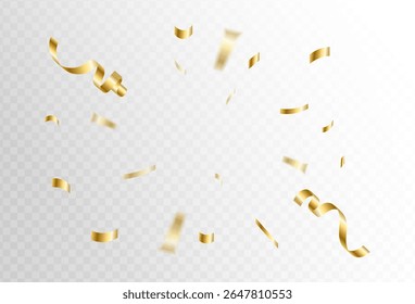 Confetti explosion on transparent background