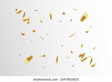Confetti explosion on transparent background zoom effect streamers celebrations .ribbon.Vector eps 10