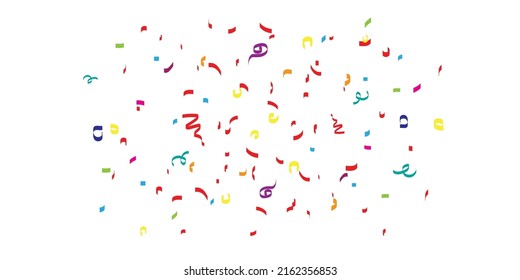 Explosión de confetti para el vector serpentino del partido o la explosión de brillo colorido para la decoración de la celebración del festival, elemento de carnaval de pimienta ilustración de caricatura plana aislada en blanco