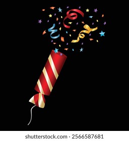Confetti falling on background. Party festive firework. Carnival confetti isoltaed on white background.