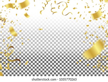 Confetti Falling On Background. Vector Illustration. element background for celebration decoration, vector Illustration