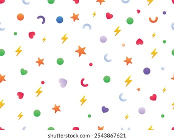 Confetti, festival, celebrate pattern in Gradient color style vector