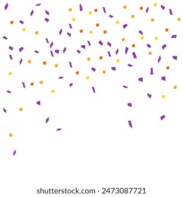 Confetti. Festive confetti in flat style on a white background. Background with colored confetti for cards, posters, background.