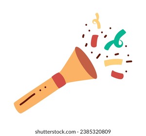 vector de ilustración de firecracker de confetti aislado