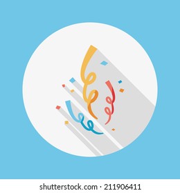 confetti flat icon with long shadow,eps10