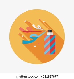 confetti flat icon with long shadow,eps10