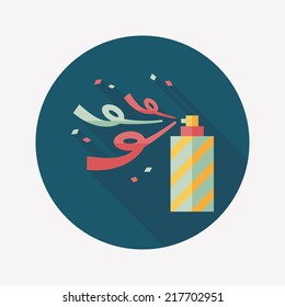 confetti flat icon with long shadow,eps10