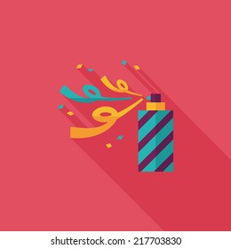 confetti flat icon with long shadow,eps10