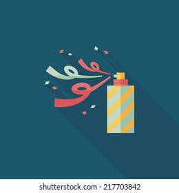 confetti flat icon with long shadow,eps10