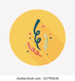 confetti flat icon with long shadow,eps10