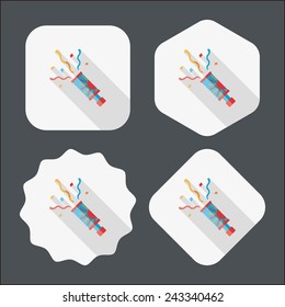 confetti flat icon with long shadow,eps10
