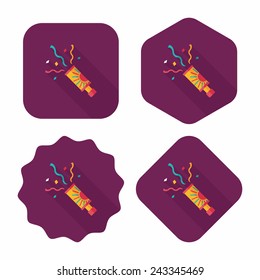 confetti flat icon with long shadow,eps10
