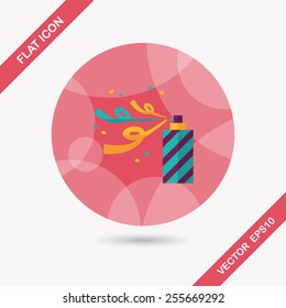 confetti flat icon with long shadow,eps10
