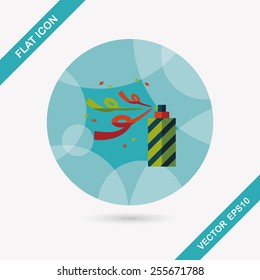 confetti flat icon with long shadow,eps10