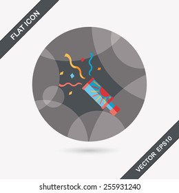confetti flat icon with long shadow,eps10
