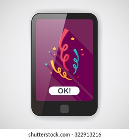 confetti flat icon with long shadow,eps10