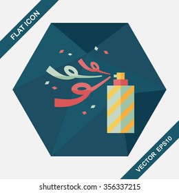 confetti flat icon with long shadow,eps10