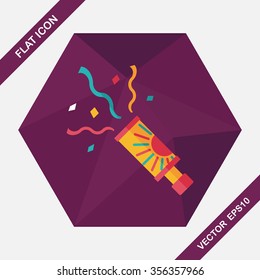 confetti flat icon with long shadow,eps10