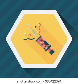 confetti flat icon with long shadow,eps10