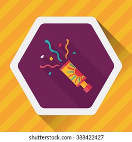 confetti flat icon with long shadow,eps10