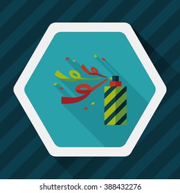 confetti flat icon with long shadow,eps10