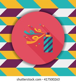 confetti flat icon with long shadow,eps10