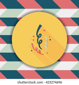 confetti flat icon with long shadow,eps10