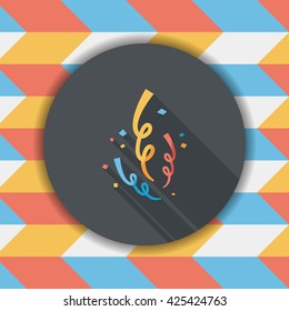 confetti flat icon with long shadow,eps10