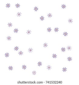 Confetti with flowers, bright colorful background, cute and fun decoration. Vector illustration for celebration, party, carnival, festive, holiday. Vector