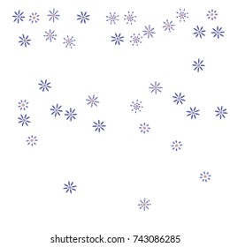 Confetti with flowers, bright colorful background, cute and fun decoration. Vector illustration for celebration, party, festive holiday. Design for cards, invitations