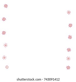 Confetti with flowers, bright colorful background, cute and fun decoration. Vector illustration for celebration, party, festive holiday. Design for cards, invitations