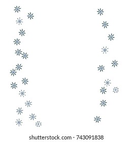 Confetti with flowers, bright colorful background, cute and fun decoration. Vector illustration for celebration, party, festive holiday. Design for cards, invitations