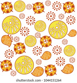 Confetti of flowers. Vector illustration in decorative style for print, textile, paper