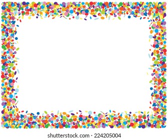 Confetti Frame Stock Vector (Royalty Free) 224205004 | Shutterstock