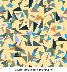 Confetti geometric seamless pattern. Vector background 