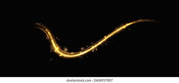 Confetti glittering wave. Sparkling magic dust particles.  Christmas light effect.Golden sparkle waves.